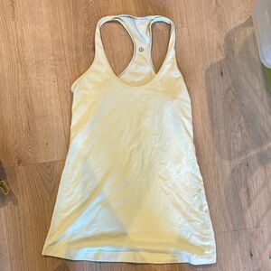 lululemon athletica Pale Yellow Racerback Tank